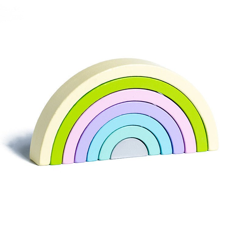 Rainbow Wooden Block Puzzle Set - Cake Pops Parties