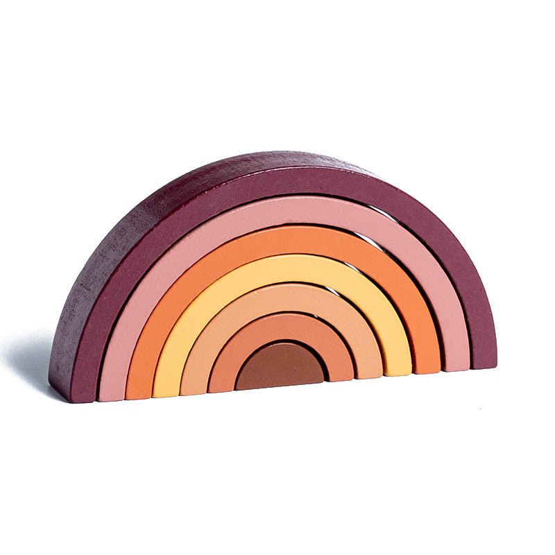 Rainbow Wooden Block Puzzle Set - Cake Pops Parties