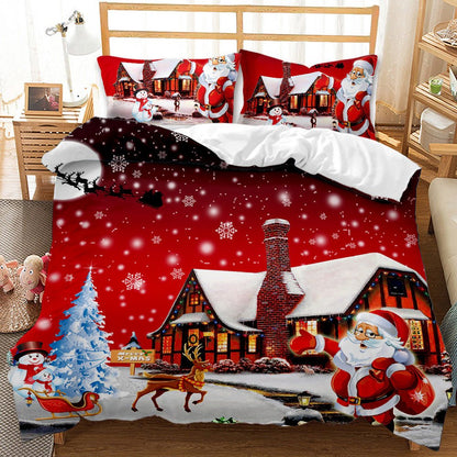 Red Christmas 3D Bedding Set - Cake Pops Parties