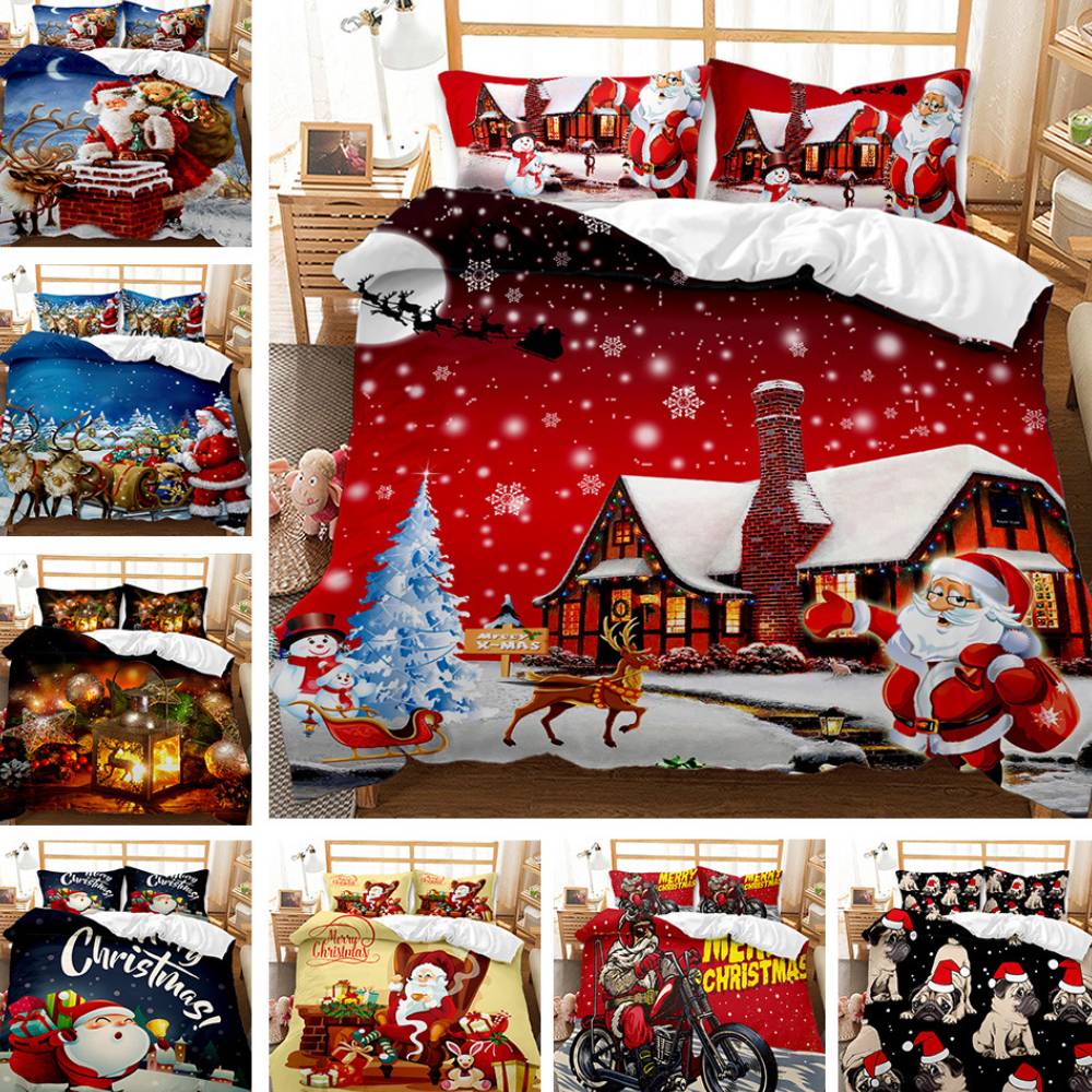 Red Christmas 3D Bedding Set - Cake Pops Parties