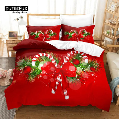 Red Christmas Bedding Set - Cake Pops Parties