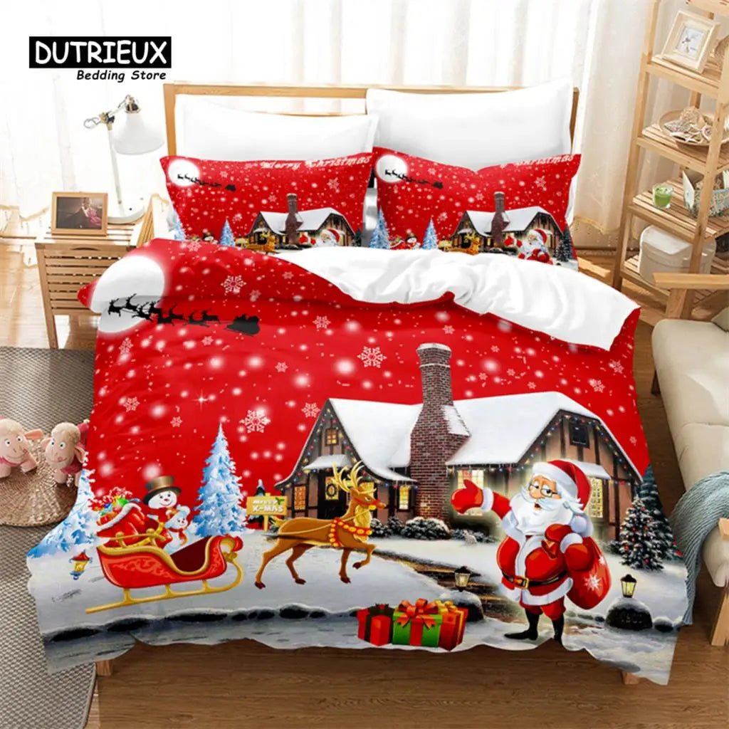 Red Christmas Bedding Set - Cake Pops Parties