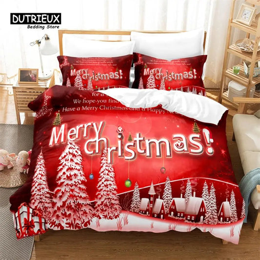 Red Christmas Bedding Set - Cake Pops Parties