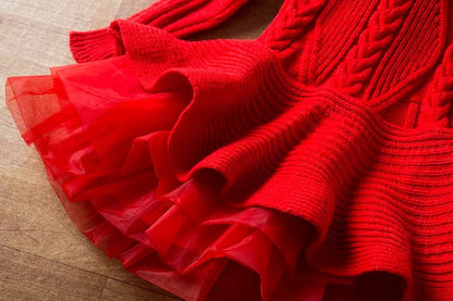 Red Christmas Party Dress for Girls - Cake Pops Parties