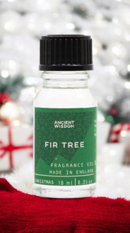 Fir Tree Fragrance Oil 10ml – Refreshing Forest Aroma for Gifts & Home Fragrance, ideal as a Christmas gift or stocking filler, perfect for festive fragrance or pamper pack, enhances home fragrance with invigorating scent of pine, perfect for aromatherapy during winter months.