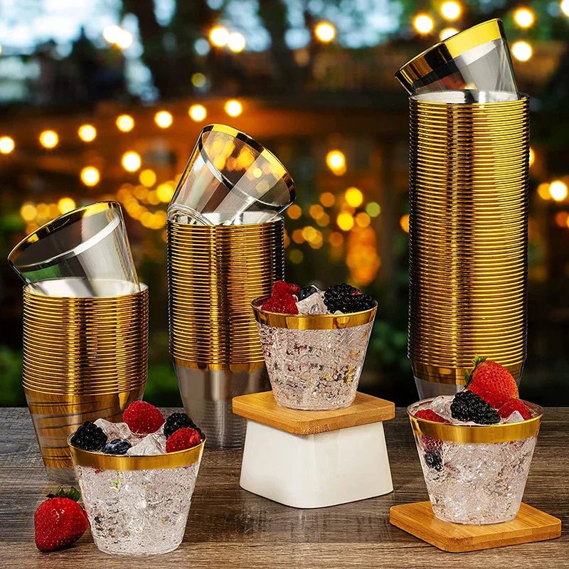 Rose Gold Disposable Party Cups 9oz - Cake Pops Parties