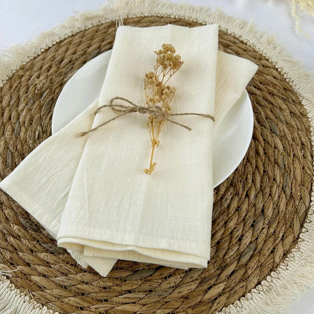 Rustic Blue Cotton Napkin Set - Cake Pops Parties