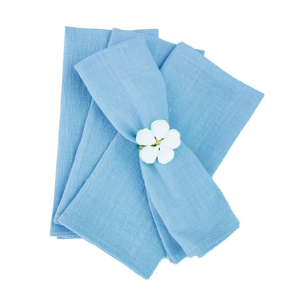 Rustic Blue Cotton Napkin Set - Cake Pops Parties