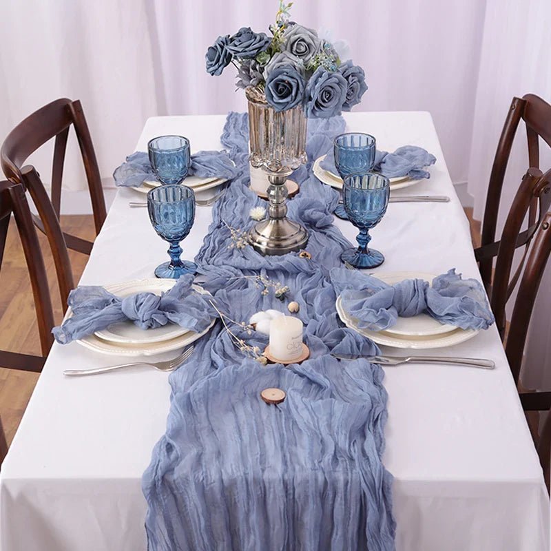 Rustic Cheese Gauze Table Runner - Cake Pops Parties