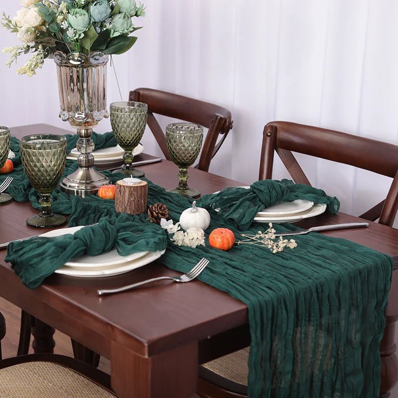 Rustic Cheese Gauze Table Runner - Cake Pops Parties