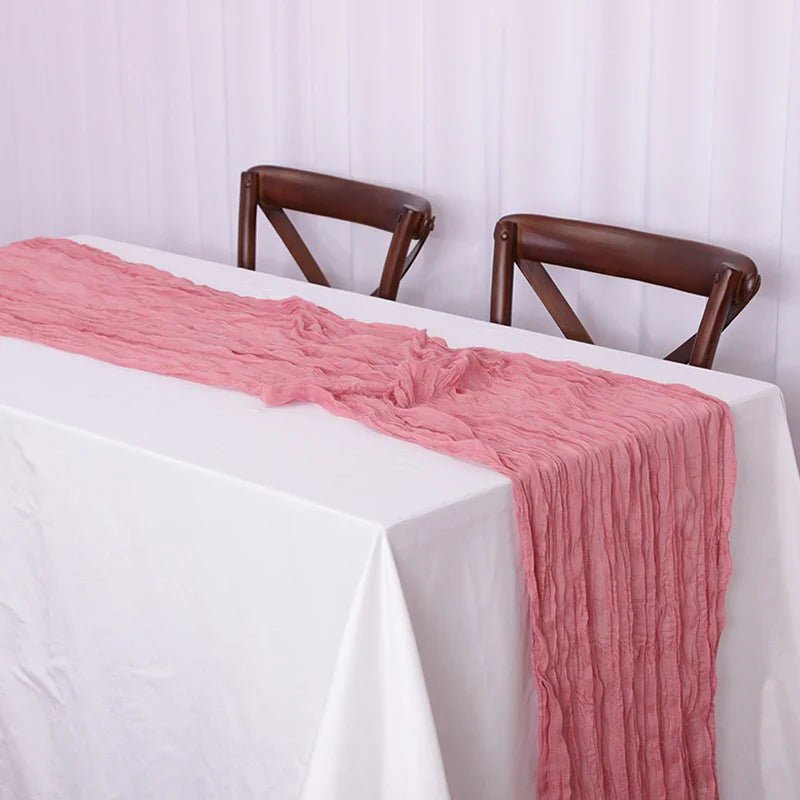 Rustic Cheese Gauze Table Runner - Cake Pops Parties