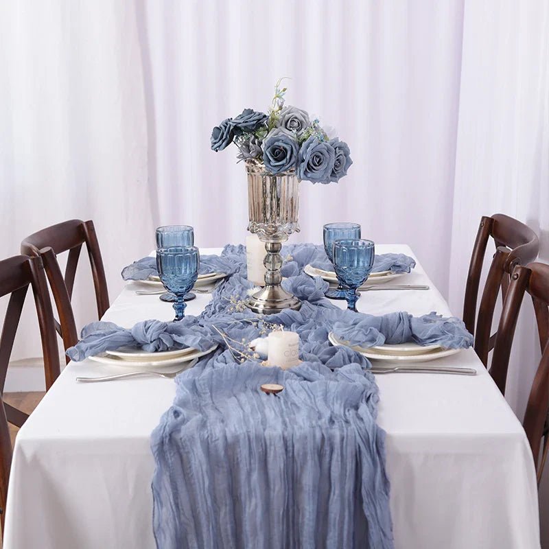 Rustic Cheese Gauze Table Runner - Cake Pops Parties