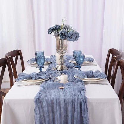 Rustic Cheese Gauze Table Runner - Cake Pops Parties