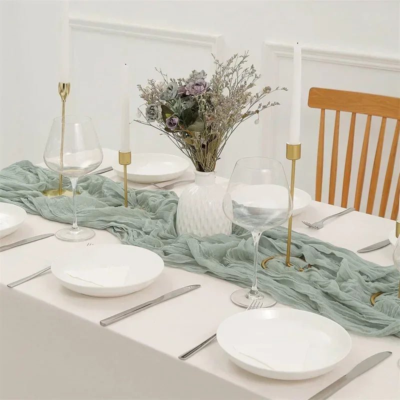 Rustic Cotton Cheesecloth Table Runner - Cake Pops Parties