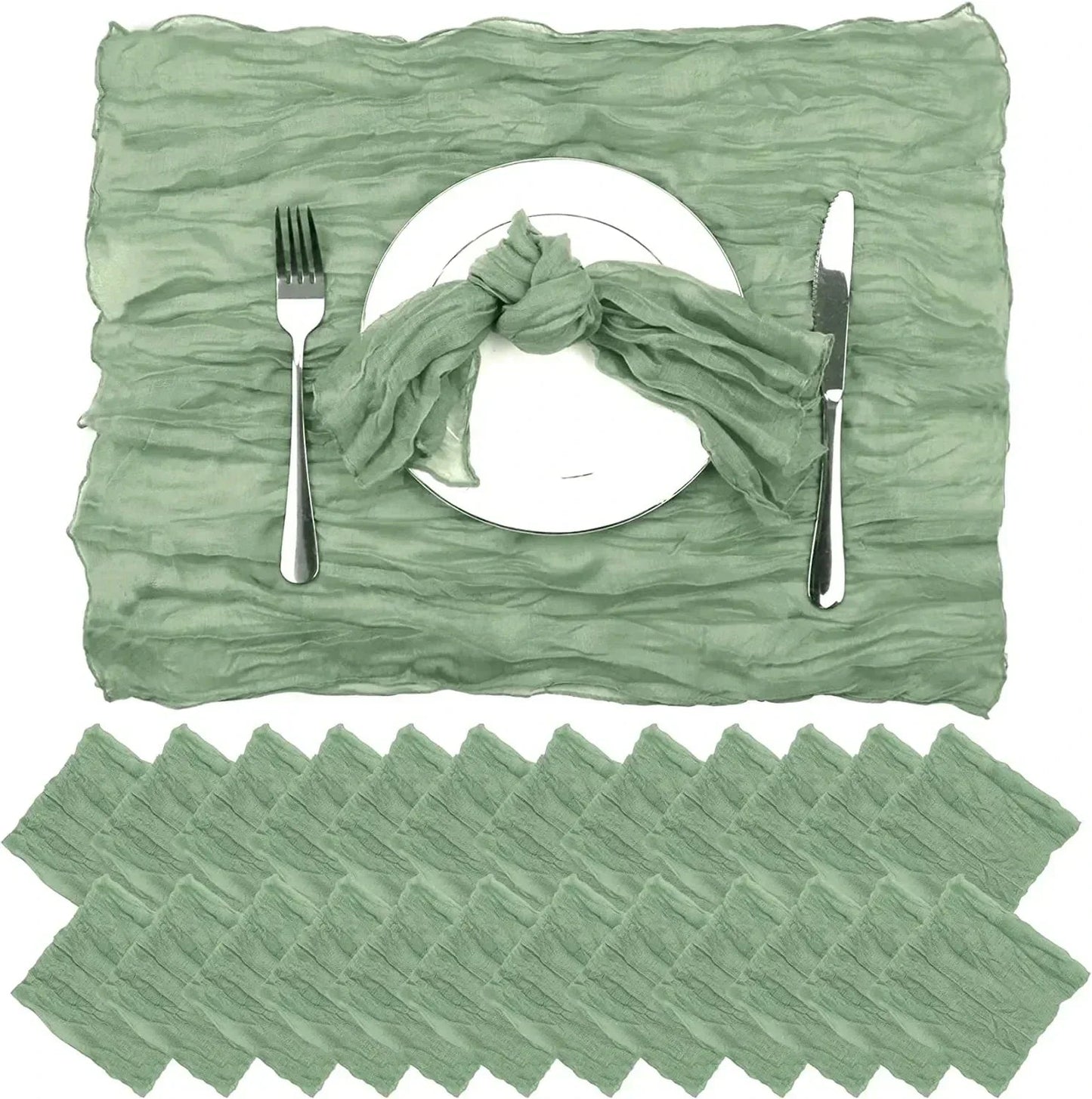 Rustic Cotton Cheesecloth Table Runner - Cake Pops Parties