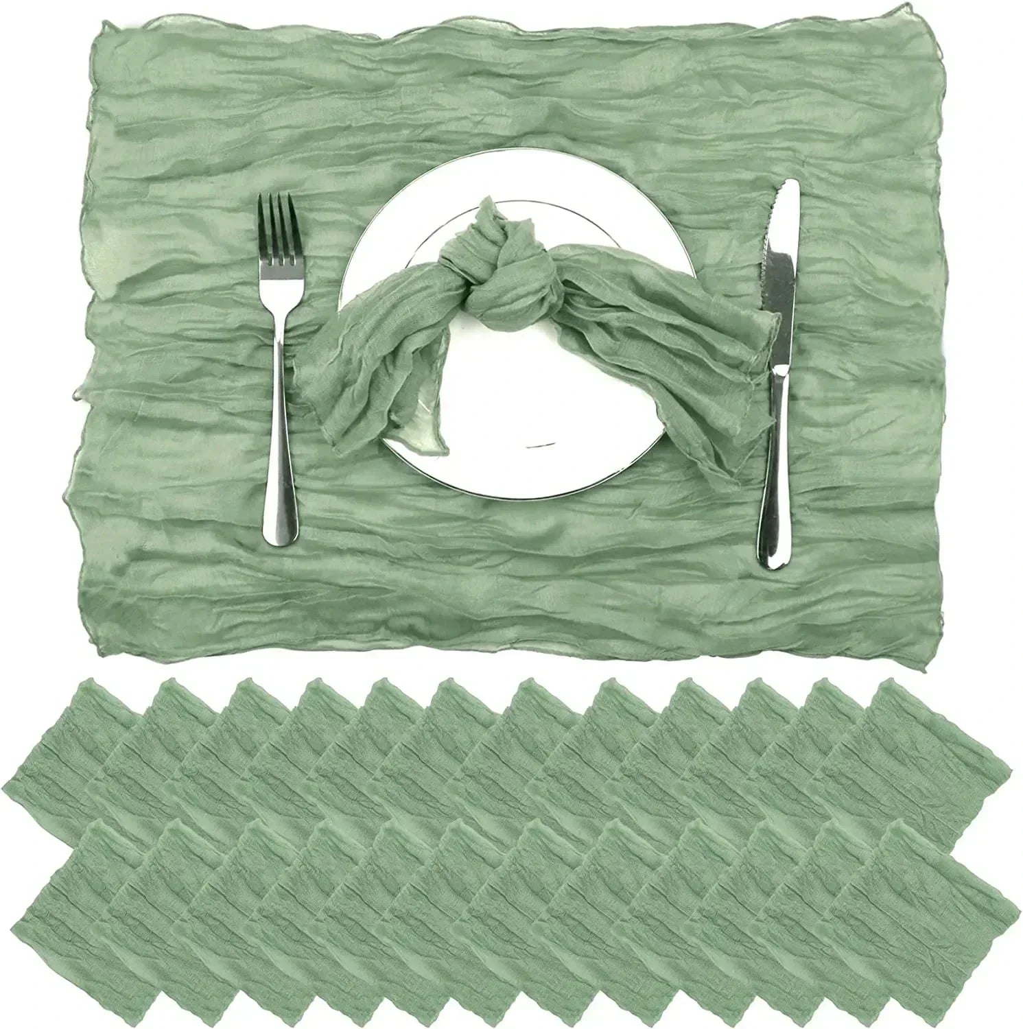 Rustic Cotton Cheesecloth Table Runner - Cake Pops Parties