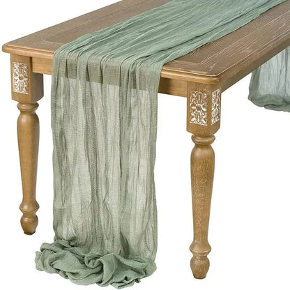 Rustic Cotton Cheesecloth Table Runner - Cake Pops Parties