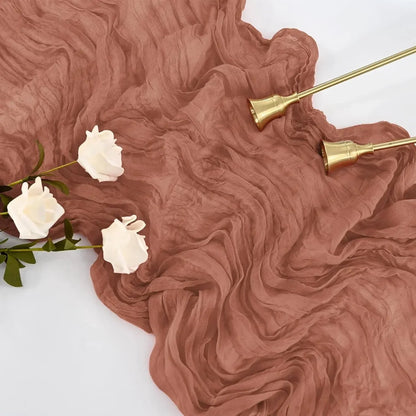 Rustic Cotton Cheesecloth Table Runner - Cake Pops Parties