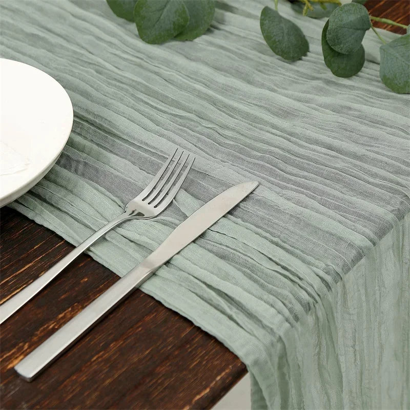 Rustic Cotton Cheesecloth Table Runner - Cake Pops Parties