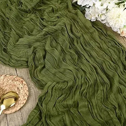 Rustic Cotton Cheesecloth Table Runner - Cake Pops Parties