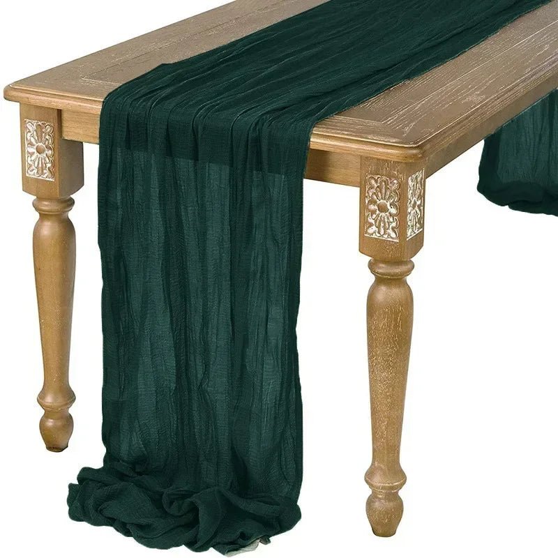 Rustic Cotton Cheesecloth Table Runner - Cake Pops Parties