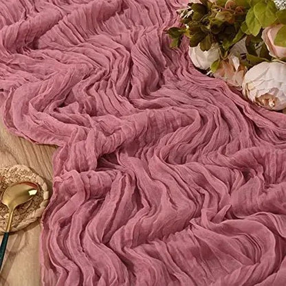 Rustic Cotton Cheesecloth Table Runner - Cake Pops Parties