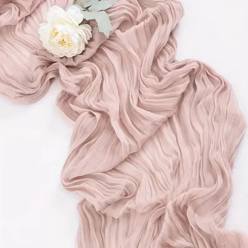 Rustic Cotton Cheesecloth Table Runner - Cake Pops Parties