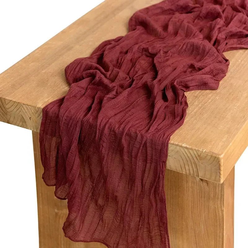 Rustic Cotton Cheesecloth Table Runner - Cake Pops Parties