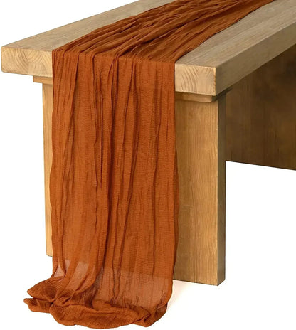 Rustic Cotton Cheesecloth Table Runner - Cake Pops Parties