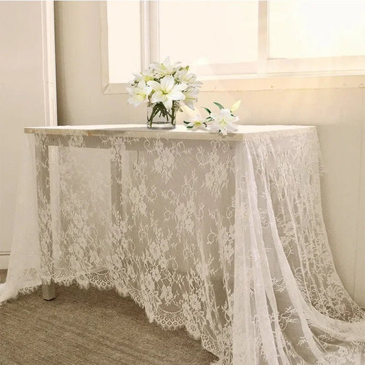 Rustic Wedding Lace Tablecloth - Cake Pops Parties