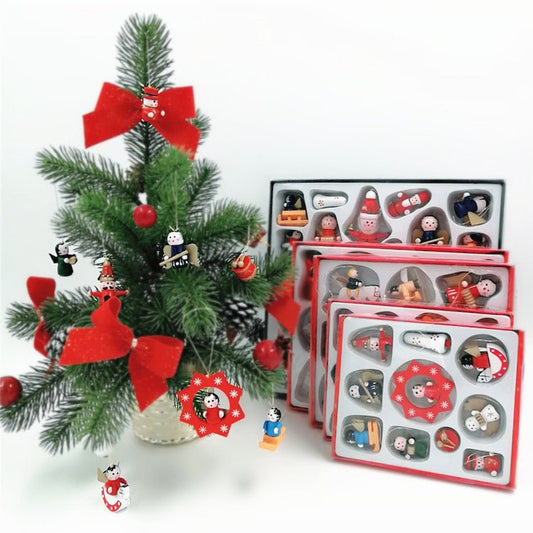 Rustic Wood Christmas Ornaments Set - Cake Pops Parties