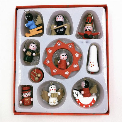 Rustic Wood Christmas Ornaments Set - Cake Pops Parties