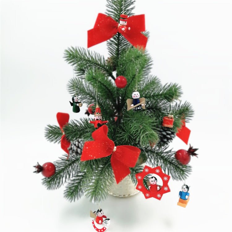 Rustic Wood Christmas Ornaments Set - Cake Pops Parties