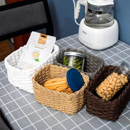 Set of 3 Braided Storage Baskets - Cake Pops Parties