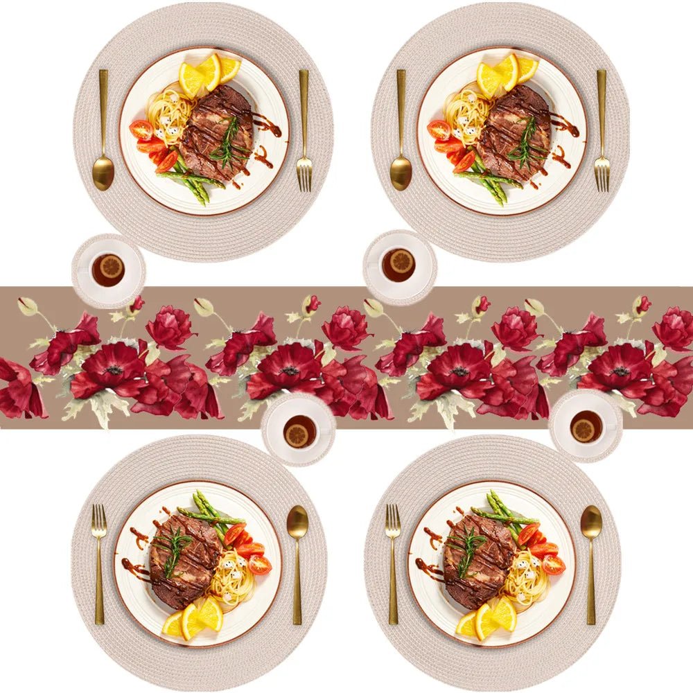 Set of 6 Round Braided Placemats - Cake Pops Parties