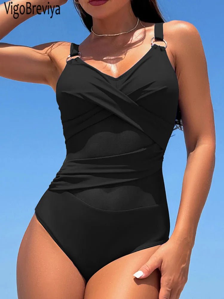 Sexy Mesh Patchwork One Piece Swimsuit | Push - Up Monokini Beach Wear - Cake Pops Parties