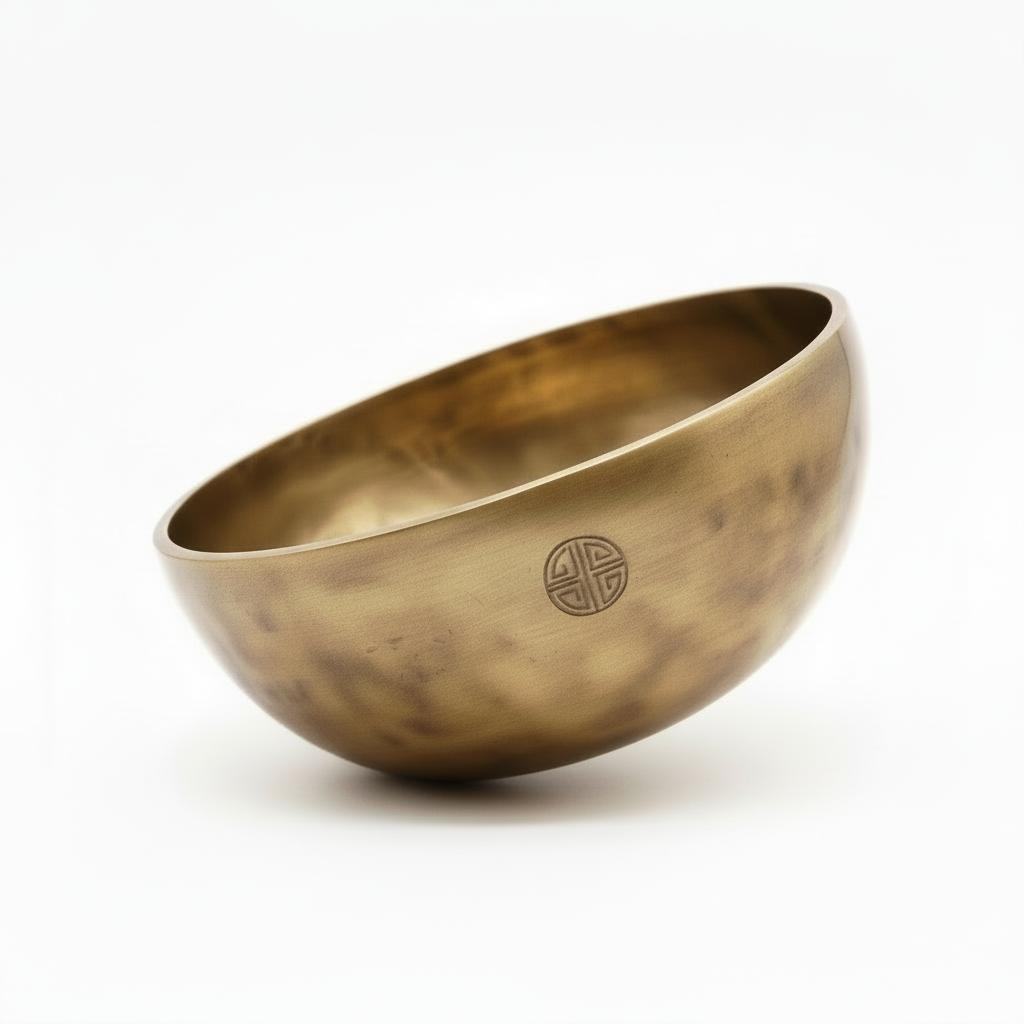 Side view of singing bowl
