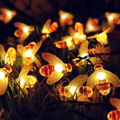 Solar Bee String Lights Christmas Garden Décor - Cake Pops Parties