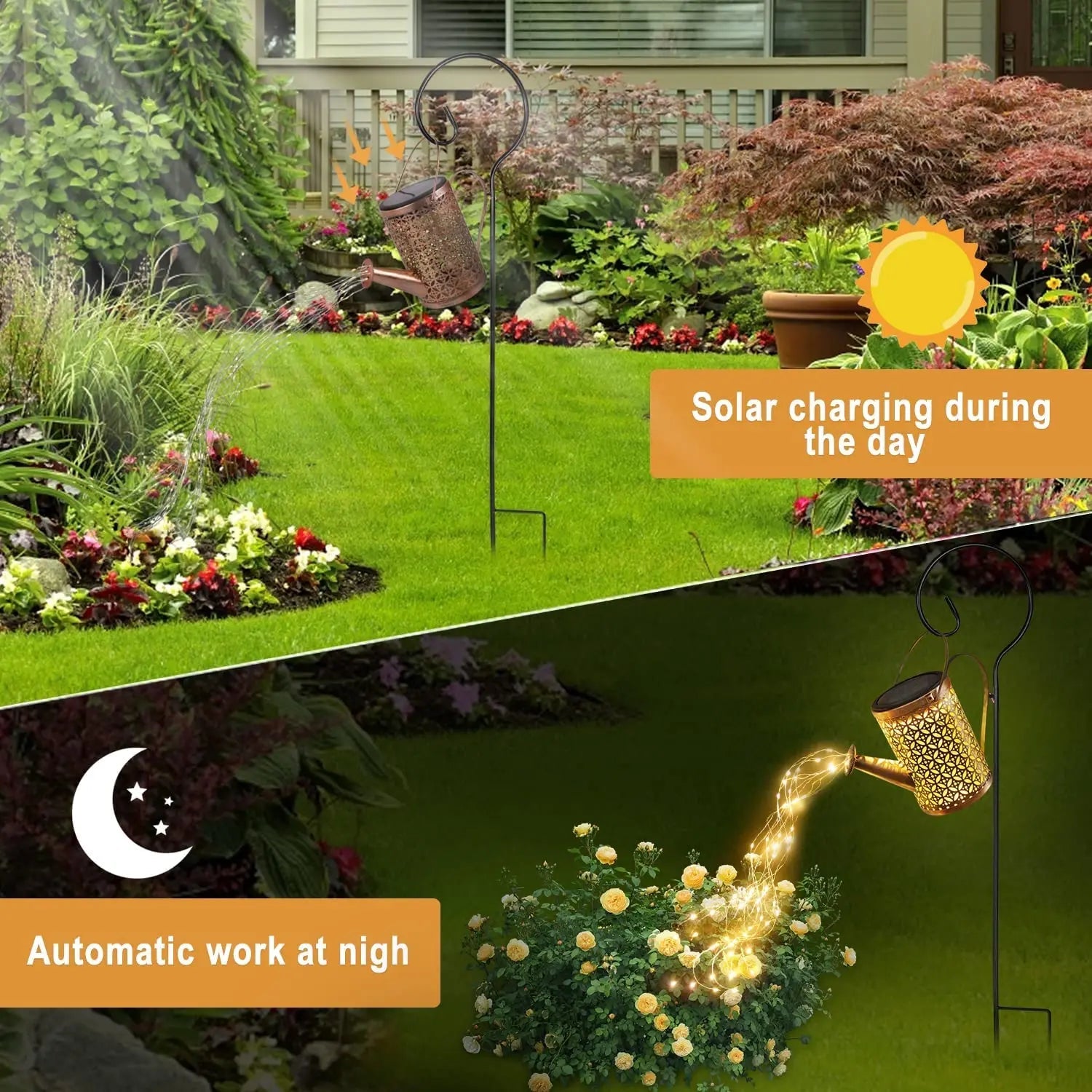 Solar Cascading Watering Can Light - Cake Pops Parties