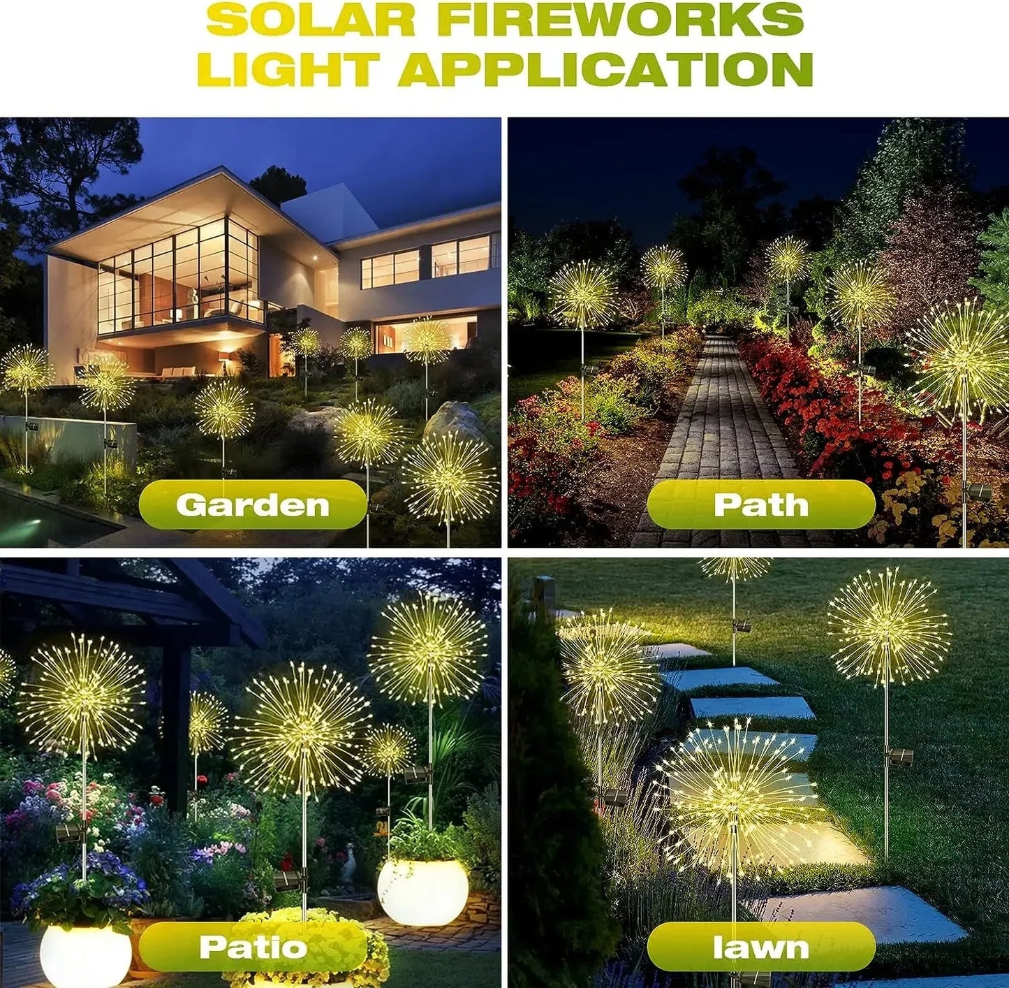Solar Firework Lights - Garden Fairy Decoration - Cake Pops Parties