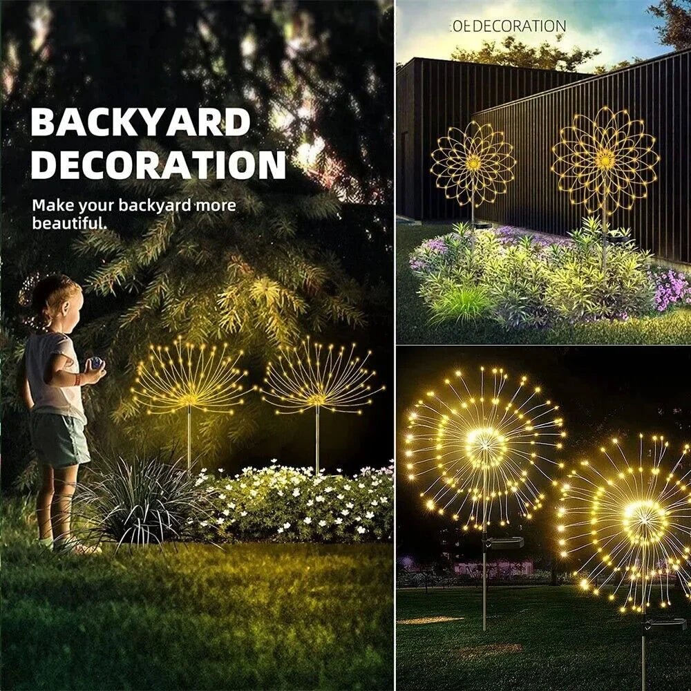 Solar Firework Lights - Garden Fairy Decoration - Cake Pops Parties