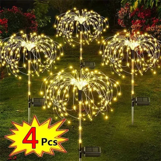 Solar LED Firework Fairy Lights - Outdoor Garden Decoration - Cake Pops Parties