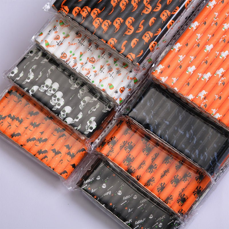 Spooky Halloween Paper Straws - Cake Pops Parties