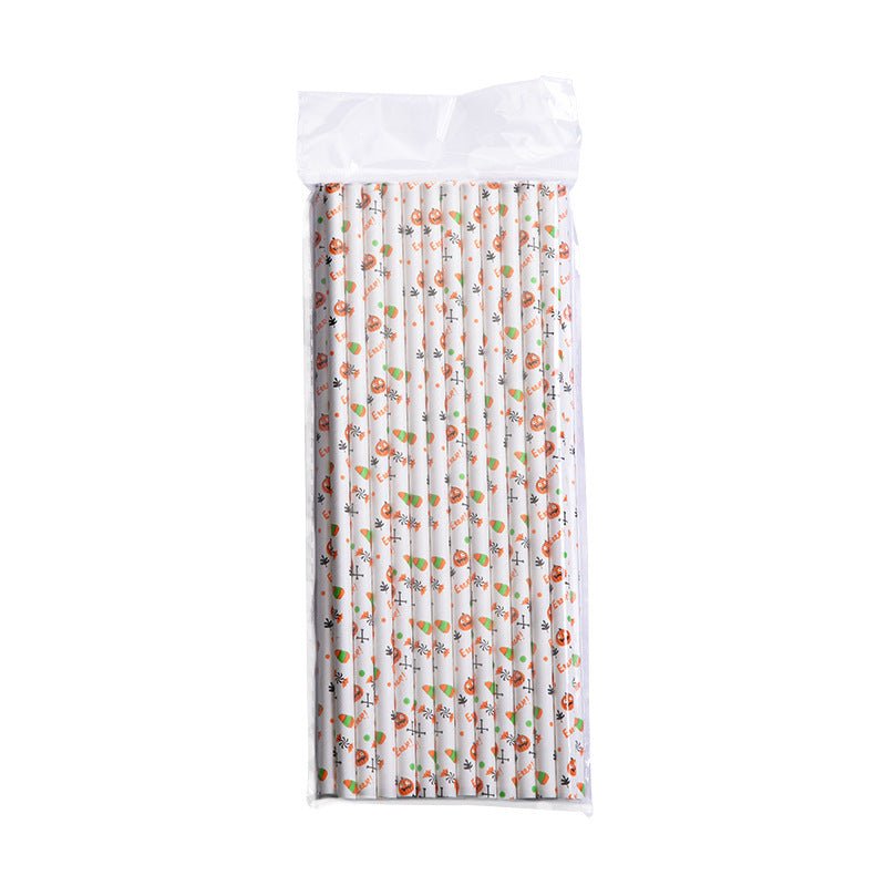 Spooky Halloween Paper Straws - Cake Pops Parties