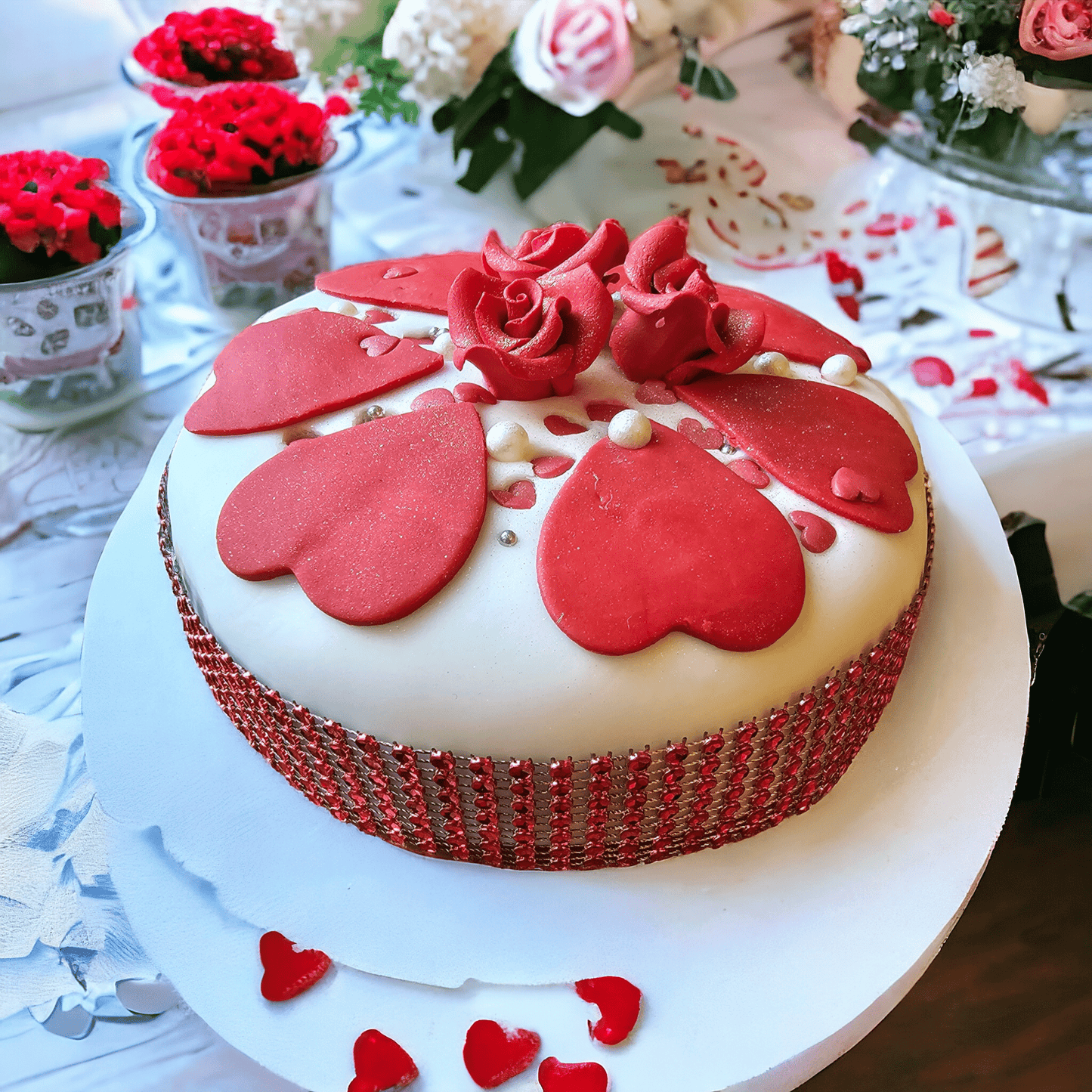 St Valentines Cake - Cake Pops Parties