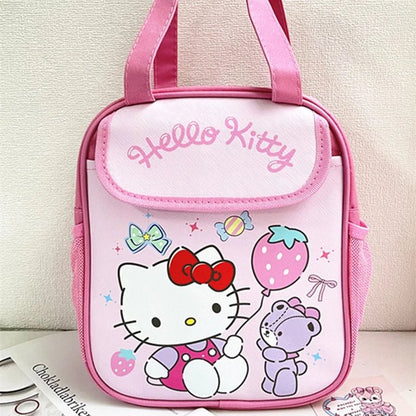 Stitch Kuromi Insulated Lunch Bag | Reusable Canvas Tote | Zip Closure - Cake Pops Parties