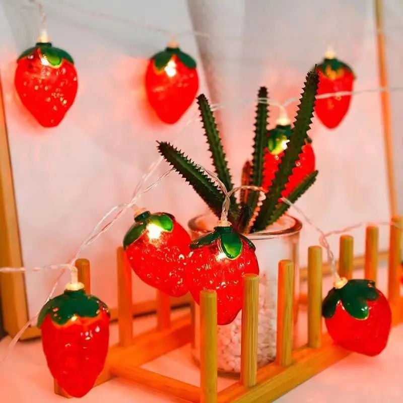 Strawberry String Lights for Home Decoration - Cake Pops Parties