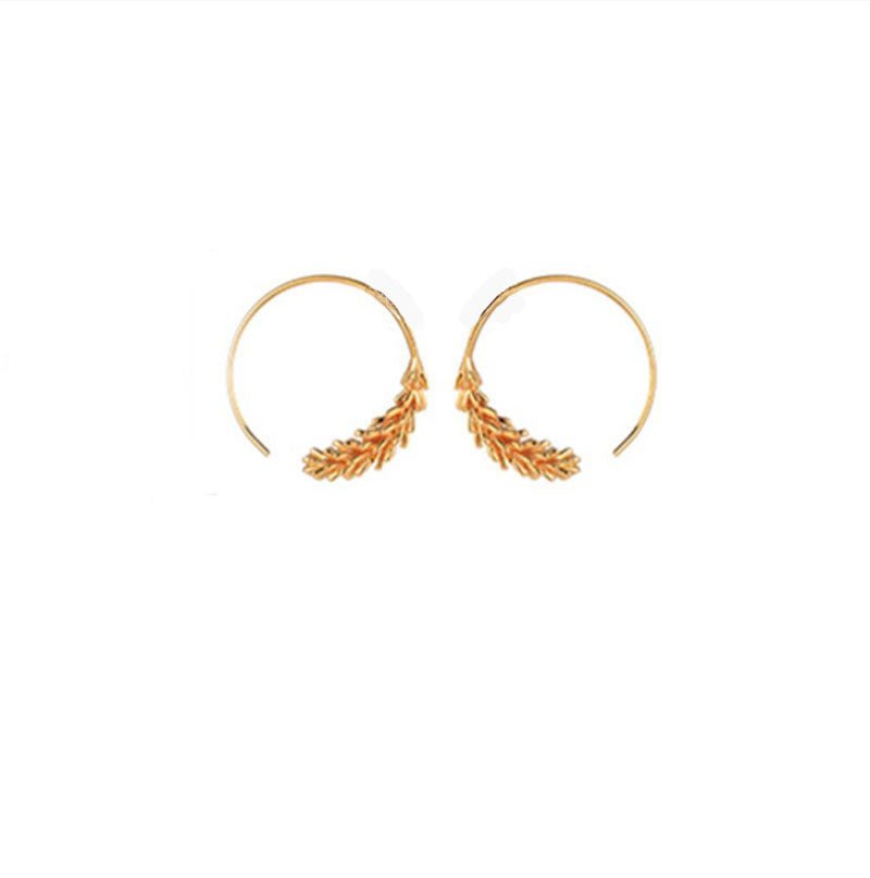 Stylish Wheat Circle Earrings - Cake Pops Parties