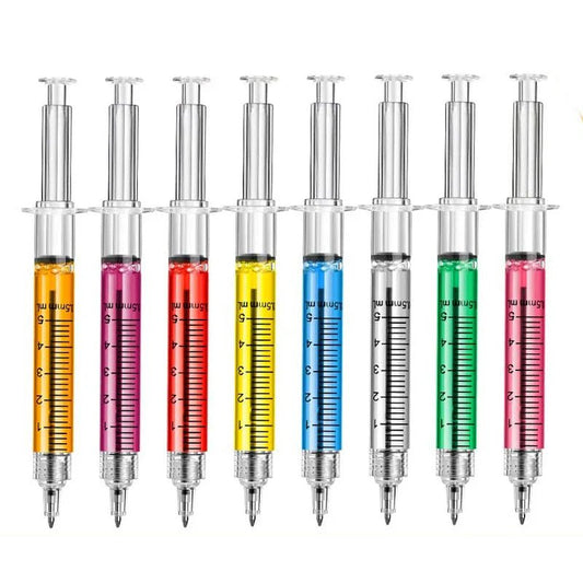 Syringe Pens Set - Novelty Medical Ballpoint Pens - Cake Pops Parties