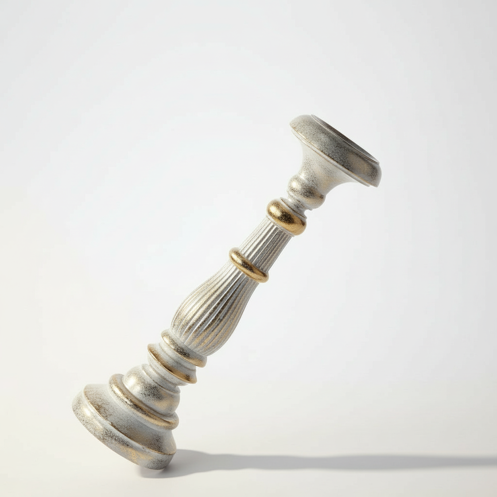 Three-quarter angle of candle stand